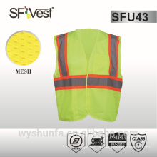 Cintas de segurança reflectoras de gavetas de alta visibilidade com muitos bolsos em conformidade com ANSI / ISEA 107-2010